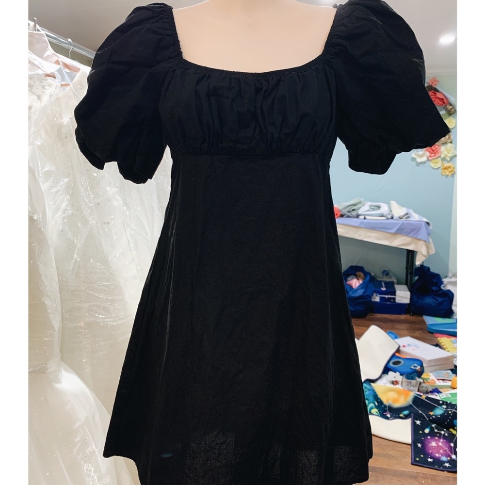 Short Puff Sleeve Dress